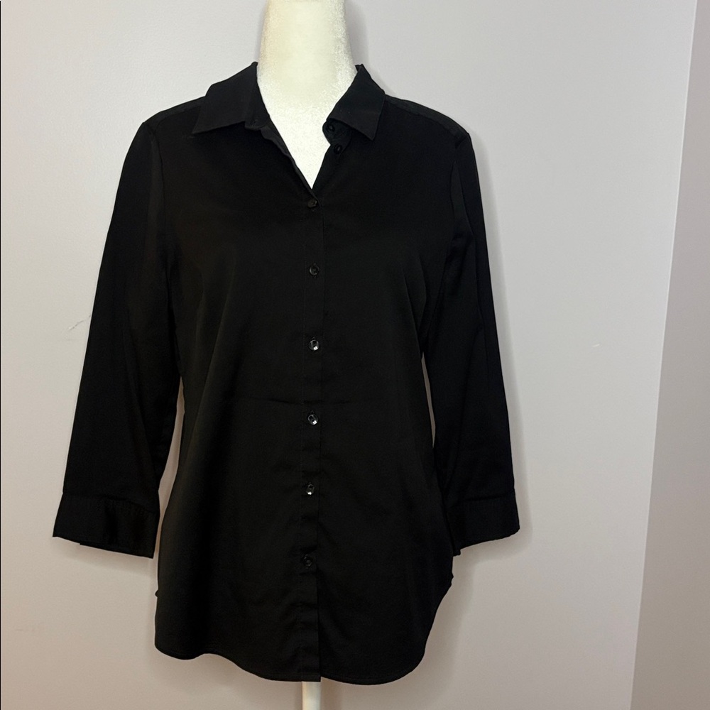 NYDJ 3/4 no iron blouse with corset insert